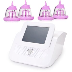 Portable Vacuum Fast Breast Enlargement Machine Micro Current Suction 4 Cups Massager For Breast Augmentation