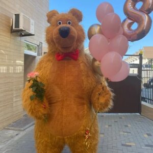 Giant Full Body Inflatable Bear Mascot Costume Adult Walkable Blow Up Suit Stage Wear Character Fancy Dress for Entertainment