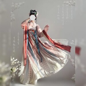 New Spring Women’s Han Chinese Clothing Chest-High Dress System Elements Printing Suit and Summer Autumn