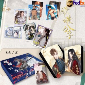 New Langka Qianqian Gongzi Anime Male God Collection Card Popular Anime Male Lead High Facial Value Rare LSP SVP SSP Cards Toy