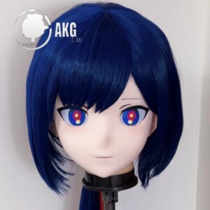 (AL429)Customize Character Crossdressing Female/Girl Resin Full/Half Head With Lock Anime Cosplay Japanese Animego Kigurumi Mask