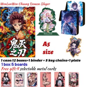 2025 Newest WenLanWenChuang Demon Slayer A6 Borads Collection Card Shinobu Japanese Anime Trading Mitsuri Hobbies Gift