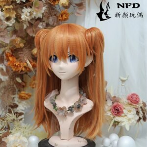Kigurumi Asuka Kigurumi mask full headband lock cosplay headshell props costume anime game