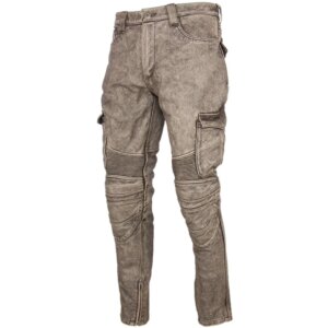 Motorcycle Leather Trousers Men Leather Pant Thick 100% Cowhide Vintage Grey Brown Black Men’s Moto Biker Pants Winter 4XL M216
