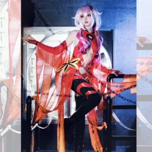 Guilty Crown Cos Yuzuriha Inori Classic Red Goldfish Cosplay Costume Sexy Battle suit