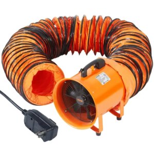 Portable Ventilator, 16 inch Heavy Duty Cylinder Fan with 16.4ft Duct Hose, 1350W Strong Shop Exhaust Blower 5175CFM,