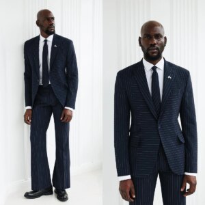 FASHION SHOW Men Suit Wedding Tuxedo New Stripe Slim Fit 2-Pieces Coat Pants Tailor-Made Groom Formal Occasions Size Customized