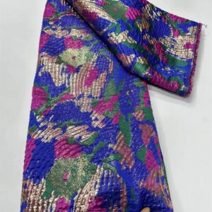 African Brocade Jacquard Lace Fabric 2024 High Quality 5Yards Net Lace French Gilding Lace Fabric For Wedding Dress