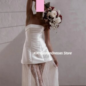Customized Dubai Luxury Evening Dress Strapless Floor-Length Wedding Party Dress A-Line Zipper Up Sleeveless Vestidos De Festa