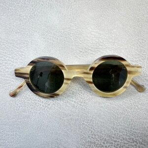 Women Sunglasses Men Unique Round Vintage Retro Polarized Handmade Honey Black Horn Man Sunglass Fashion Glasses Eyewear