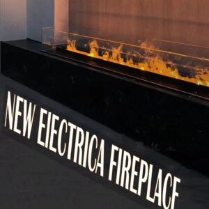 Customizable 3D LED Electric Fireplace with App Control Atomizing Mist Water Vapor Insert Neon Flame Decor for Home Decoration