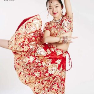 Yiman exotic Indian dance ethnic style children’s dance costume, sari embroidery Tang costume, big swing skirt, Lengha set