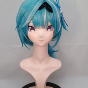 (NFD042)Customize Full Head With Lock Pretty Female/Girl Japanese Animego Character Kig Cosplay Kigurumi Mask Crossdress Doll