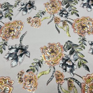 30Momme Elastic Heavy Crepe High Quality Real Silk Clothing Fabric Flowers Inkjet Designer Cheongsam Qipao Cloth
