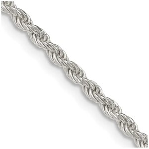 Sterling Silver 2.25mm Diamondcut Rope Chain