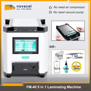 Refox FM40 5 in 1 Multi-function Laminating Machine For Cell Phone Curved/Flat LCD Screen Repair Refurbish Built in Air Compress