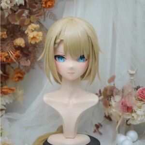 (NFD36–37)Customize Full Head With Lock Pretty Female/Girl Japanese Animego Character Kig Cosplay Kigurumi Mask Crossdress Doll