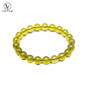 Votum 8mm Yellow Brazil Amber Bracelet Natural Certificate Unisex Beads Bracelets for Man Custom Gemstone Fine Jewelry Jewellery