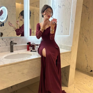 Little Daisy Customized Pleat Draped Straight Square Neck Long Dresses Bespoke Occasion Dresses Modern Style Formal