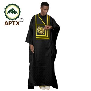 African Clothes for Men Tradition Embroidery Long Robes Wear Formal Attire Suits Wedding Party African Men’s Outfits 2416119