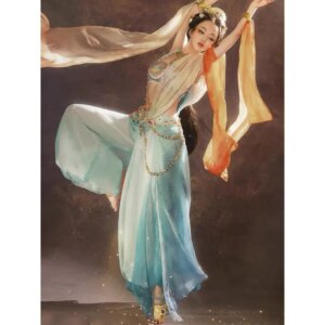 Really Hongyin Culottes Version Meet Hu Xuan Dancing Dress Western Exotic Reverse Joint Name Water Cold Dunhuang Kweichow Moutai