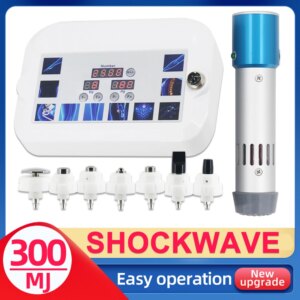 300mj Shockwave Therapy Machine Pain Relief Body Massage ED Treatment Physiotherapy Shock Wave Equipment With 7 Heads Health Car