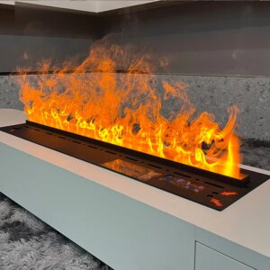 Electric Fireplace 3D Water Vapor Fireplace Recessed Realistic Atomized Flame Water TUYA Control Electric Steam Fireplace Stove