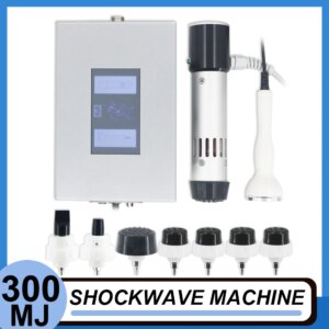 300MJ Shockwave Therapy Machine 2In 1 Ultrasound Instrument Muscle Massage Plantar Fascitis Pain Relief Health Care Massager
