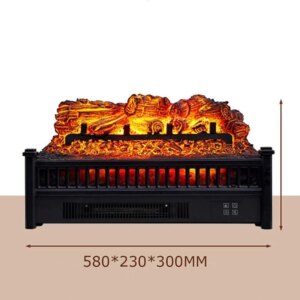 Electric Stove Heater Features Realistic LED Log Flame Effect Freestanding Portable Indoor Space Heater Electric Fireplace
