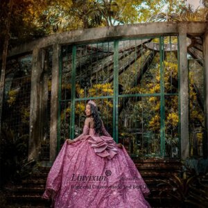 Sparkly Pink Quinceanera Dress Ball Gown Sequins Applique Mexican Corset Sweet 16 Gowns With Bows Birthday Vestidos De 15 Años