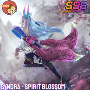 CoCos-SSS Game LOL Syndra Spirit Blossom Syndra Cosplay Costume Game Cos LOL Cosplay Syndra Costume and Cosplay Wig