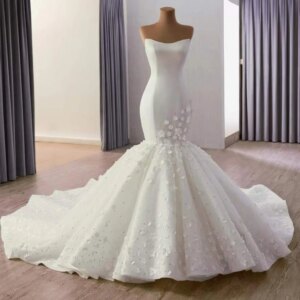 드레스 웨딩 Sweetheart Sleeveless Lace Up Back Mermaid Beading Appliques Wedding Dress Trumpet Bridal Dress