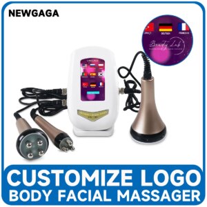 NEWGAGA 3 in 1 80K Cavitation Ultrasonic Machine Body Shaping Massage RF Facial Skin Tightening Lifting Fat Cellulite Device