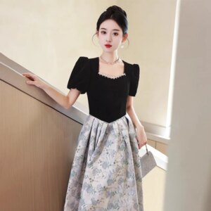 Elegant Long Evening Dress for Women Banquet Black Temperament Annual Meeting Dress Female Formal Party Dress 2025 New