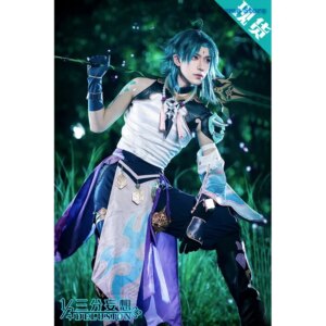 Tripartite Delusion Genshin Impact Xiao Cosplay Game Liyue Dharma Protector Costumes Skin Suit Comic Con Party Xiao Yaksha Gifts