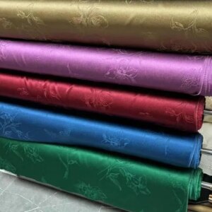 Bali Satin Heavy Real Silk Jacquard Fabric 30Momme Chinese Style New Chinese Silk Fabric