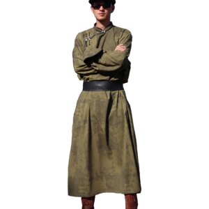 Traditional Mongolian Men’s Robe Tang Suit style ethnic male Clothing Retro Casual Asian costume