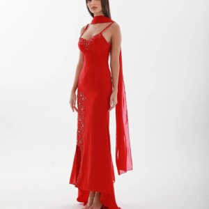 Customized Delicate Sweetheart Sequined Crystal Ribbons Evening Dresses Elegant Spaghetti Straps Vestido De Festa Robe