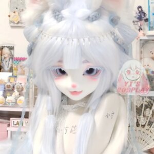 Yis cosplay Custom Furry head Kigurumi Head Cosplay Kemono Fursuit Handmade Headsets Beast Customized Fursuit Kemono Head