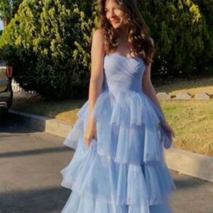 Elegant Evening Dress Simple Strapless A Line Sleeveless Floor Length High Quality Customized Special Occasion Prom Banquet Gown