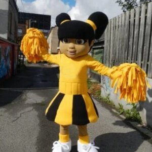 Yellow Dress Cutie Cheer Leader Mascot Costume custommizable Cartoon little Theme Anime  Costumes Carnival Fancy Dress  2422