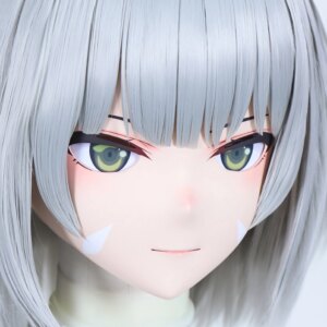 Customize Character Female/Girl Resin Kig Full Head With Lock Anime Cosplay Japanese Anime Kigurumi Mask