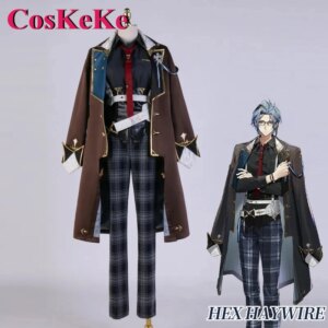 CosKeKe Hex Haywire Cosplay Anime Vtuber Nijisanji XSOLEIL Costume Fashion Handsome Uniform Halloween Party Role Play Clothing