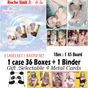 Newsest A5 Size Waifu Card ” Roche limit 3″ Hobby Spicy Board Genshin Collection Doujin Hutao Ganyu Rare Card Toy Gift