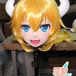 (X-KM193)Quality Handmade Female/Girl Resin Japanese Cartoon Character Animego Cosplay Kigurumi Mask Crossdresser
