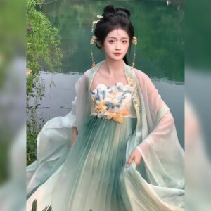 New Hanfu female Chebula skirt big sleeve shirt embroidery ancient style daily