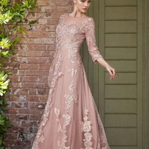 A-Line Wedding Guest Dress Wedding Party Gowns Elegant Formal Floor Length Lace with Lace Pleats Appliques 2025 free customized