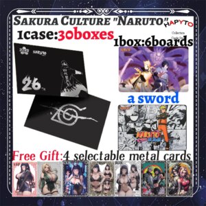 2025 Newest Sakura Culture Naruto Acrylic Color Paper Japanese Anime Konoha Bond Hinata Sakura Sasuke Booster Box TCG Hobby Gift