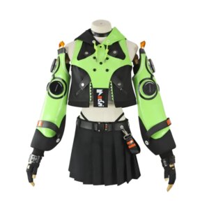 Anby Cosplay Costume Zenless Zone Zero Anby Cosplay Costume Cos ZZZ Anby Demara Cosplay Costume Green Black Uniform