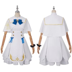 New!Blue Archive Cos Misono Mika lovely Cosplay game same Women battle Costume Female White dress G